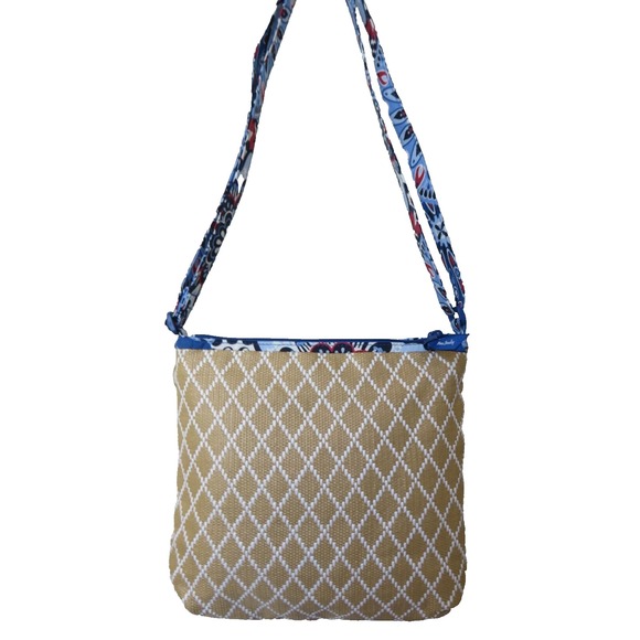 Vera Bradley FIREWORKS MEDALLION Straw Beach Crossbody Bag w/star Applique NWOT‎ - Picture 5 of 8